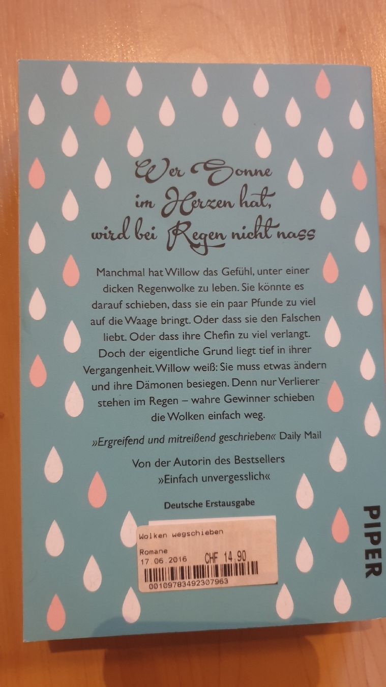 Libri: Roman "Wolken wegschieben" von Rowan Coleman – Usato da Gränichen venduto da mic_x2zf 1