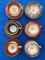 6 aufwändig verzierte wunderschöne Tassen inkl. Untertasse
