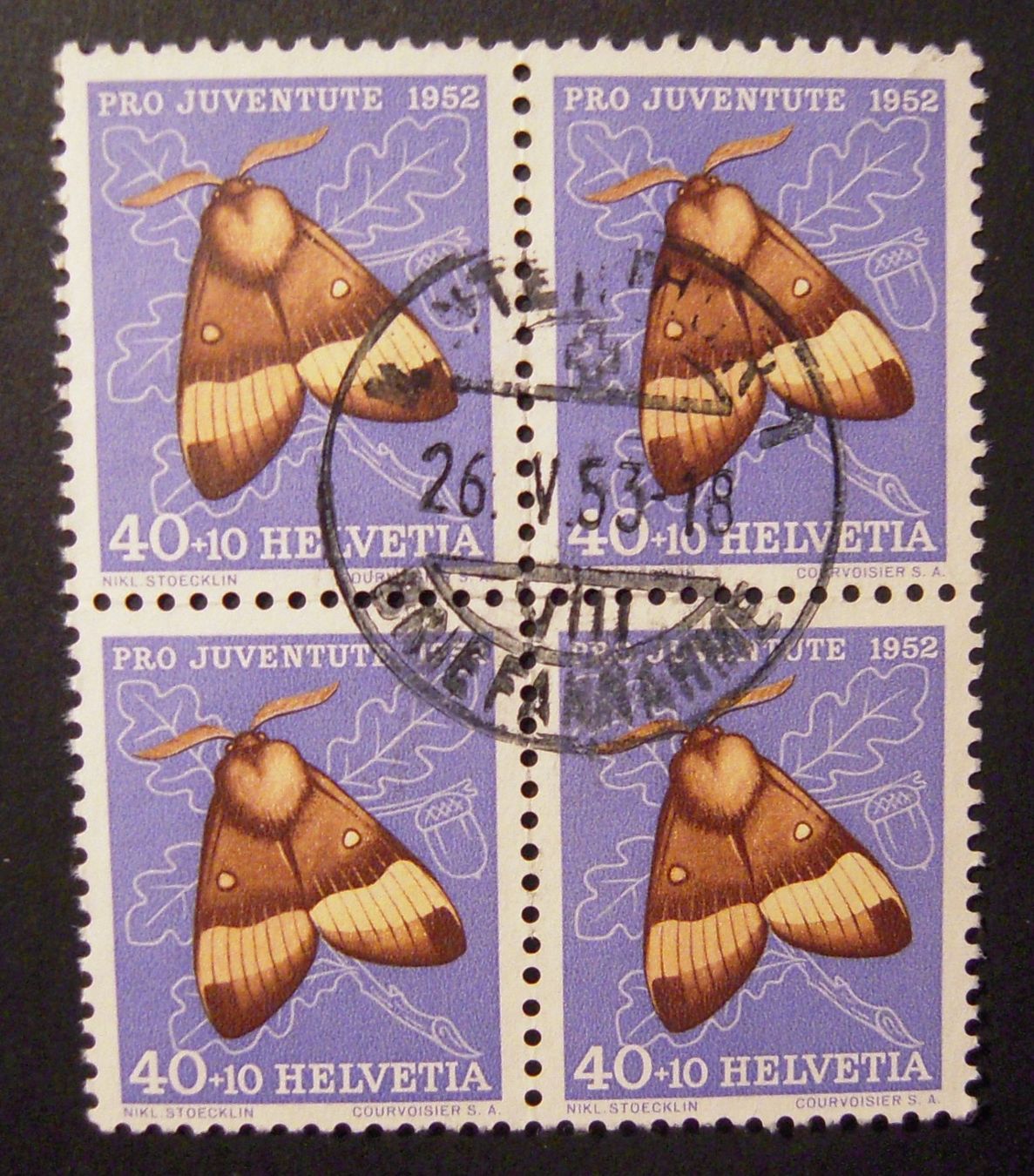Alle Briefmarken: ZJ147 VB gest. 26.5.53, Zentrumsstempel – Gebraucht aus Stallikon von Saentis2014