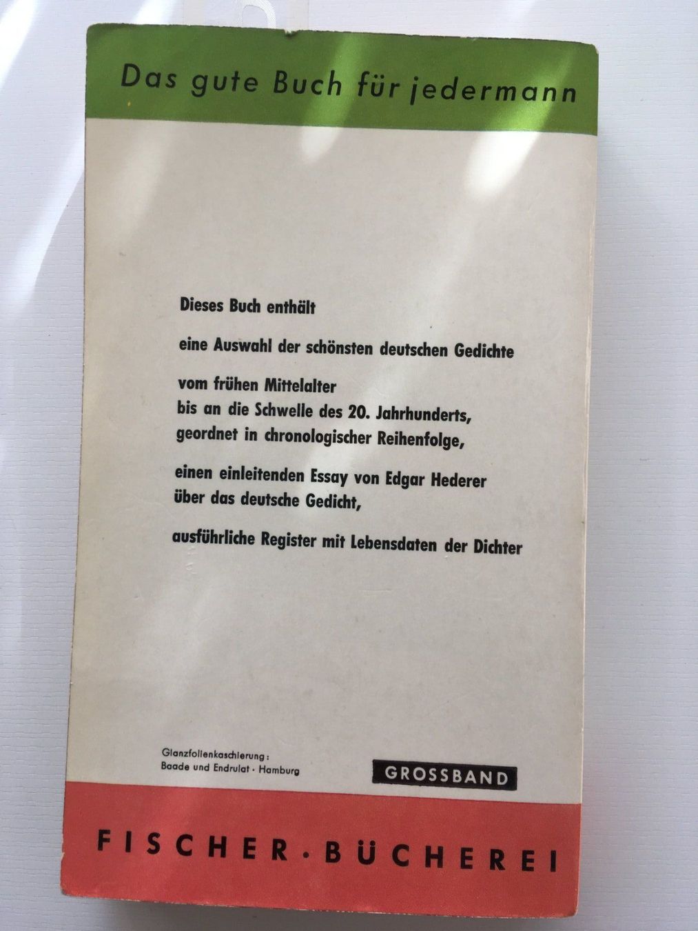 Libri: Das Deutsche Gedicht – Usato da Effretikon venduto da Vesta02 1