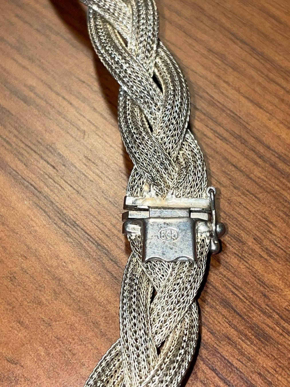 Catenine: 835 Silber Flecht Collier wunderschön, Handarbeit 45cm 44g – Usato da Basel venduto da gretchen03 2