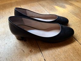 Ballerines noires cuir, taille 39, élégantes et confortables