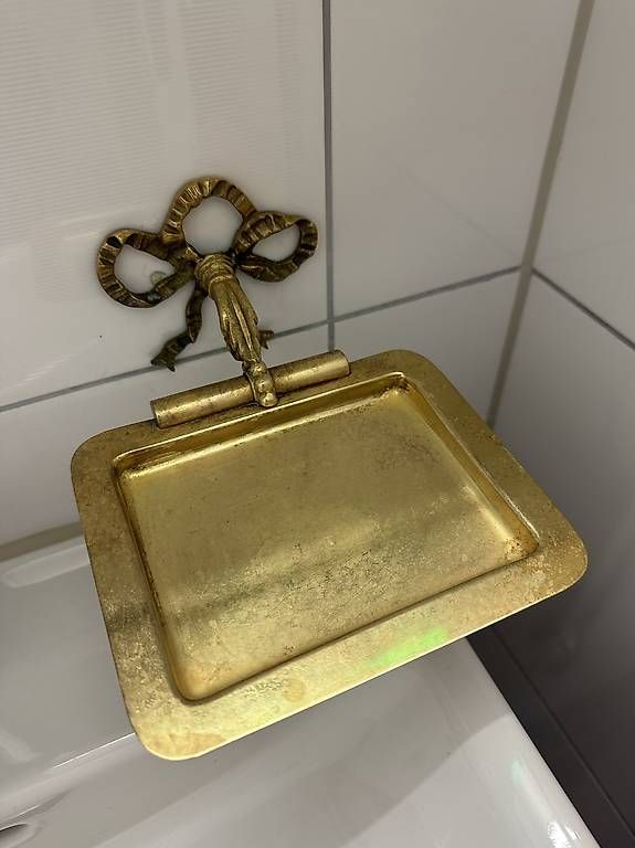 Portasapone: Edle Badezimmer-Accessoires aus massivem Messing – Usato da Au ZH venduto da Canay71 2