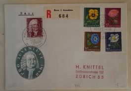 ZB129) 1958 FDC Pro Juventute (P2) Kt. 30.-