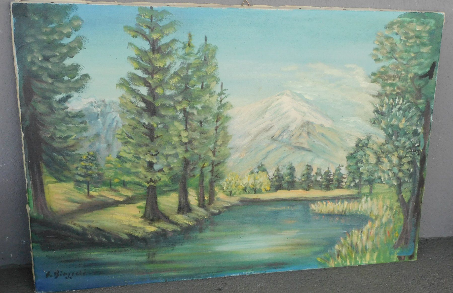 Dipinti: Kunst Landschafts Bild -  signiert Ölgemälde Gemälde Bild – Usato da Sursee venduto da 76 3