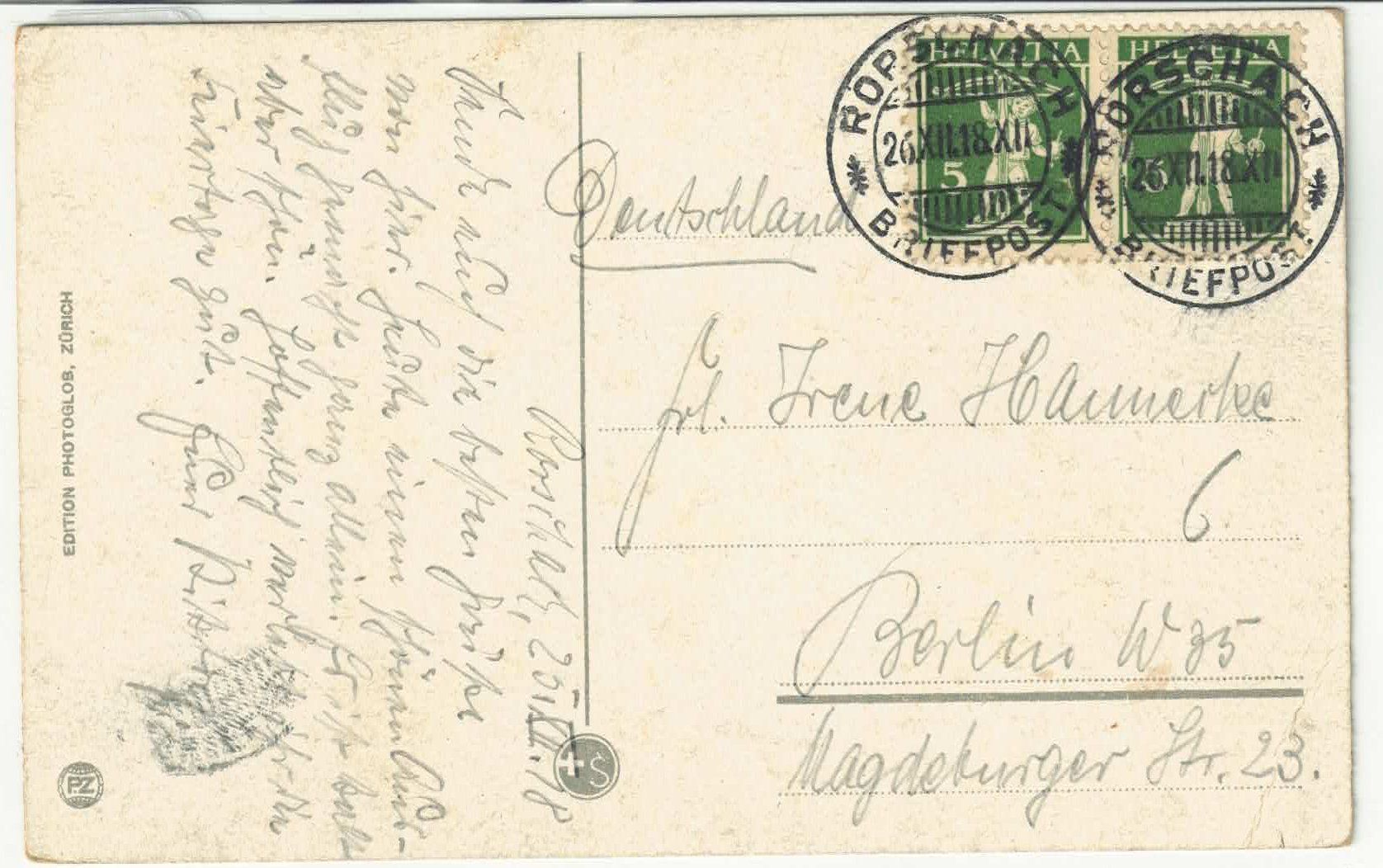 Cartes postales: Rorschach - Generalansicht - Litho – D'occasion à Ettingen par Kartenplanet 1