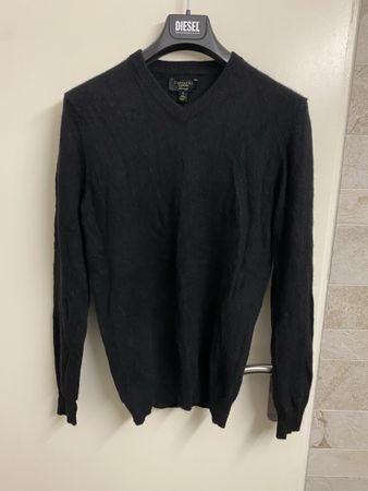 Club Room Luxury 100% Cashmere Sweater, Black, Size Small