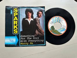 SPARKS tolle Single Something for the girl 70's Kult  Glam