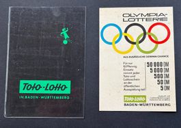 VINTAGE BLATT OLYMPIA-LOTTERIE BADEN-WÜRTTEMBERG