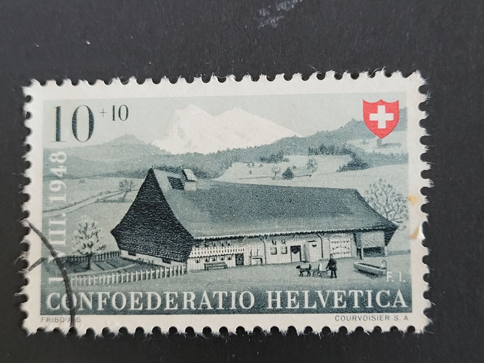 Tutti i francobolli: 1948, Pro Patria mit Abart – Usato da stäfa venduto da brandy66 1