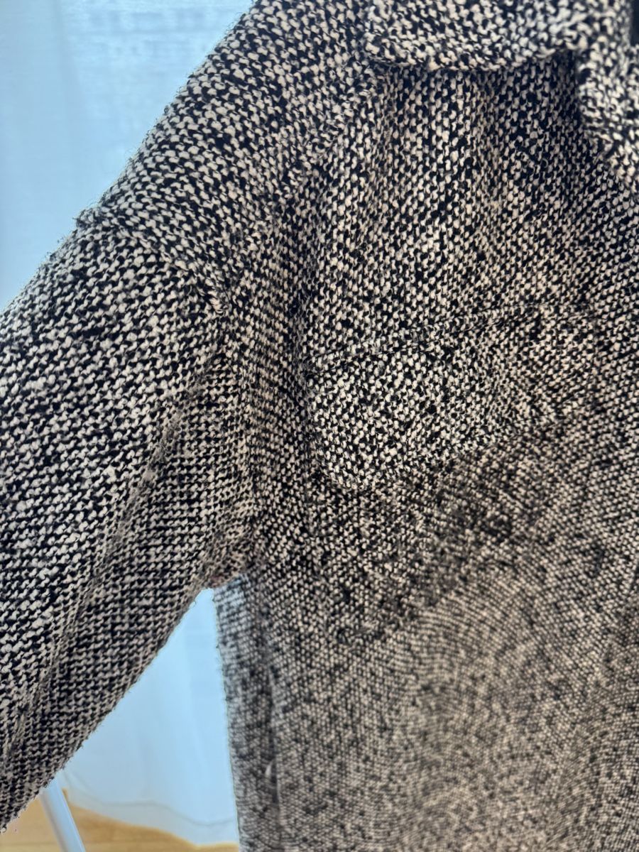 H&M Cappotti: H&M Oversized-Mantel, schwarz/weiss kariert – Usato da Zürich venduto da s.o13 1