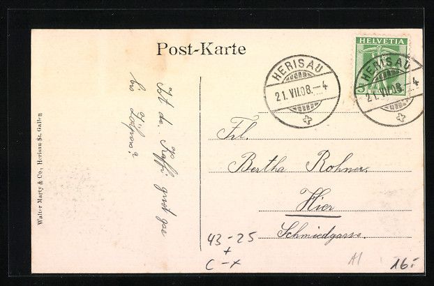 Cartes postales: Herisau, Kantonal-Sängerfest 1908, Orts – D'occasion à Berlin par bartko-reher 1