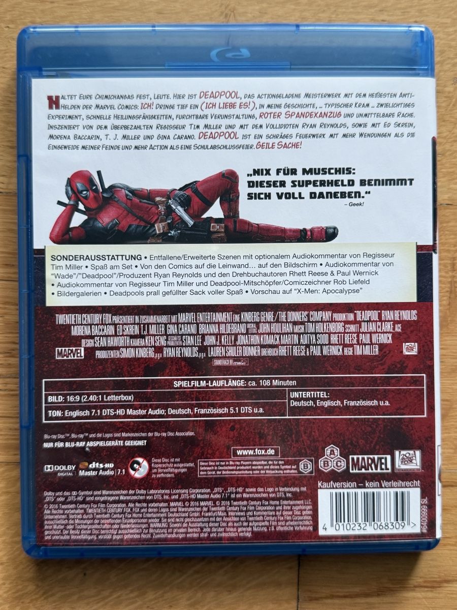 Alle DVDs: Deadpool - Blu-ray – Gebraucht aus Kölliken von nerdorado 1