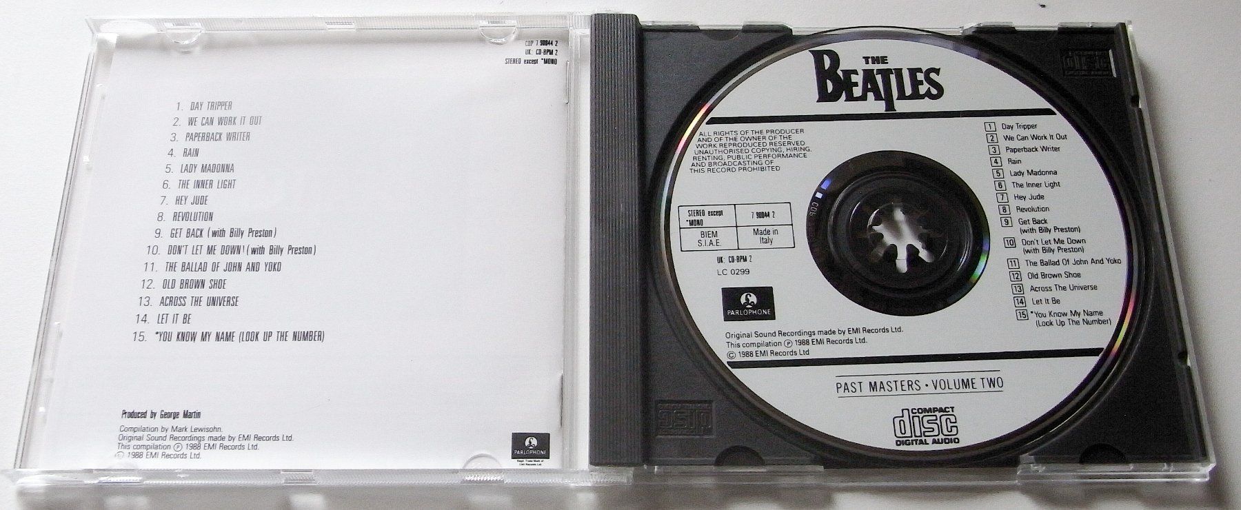 CD: CD The Beatles,  Past Masters Volume Two – Usato da Derendingen venduto da Masterhall 1