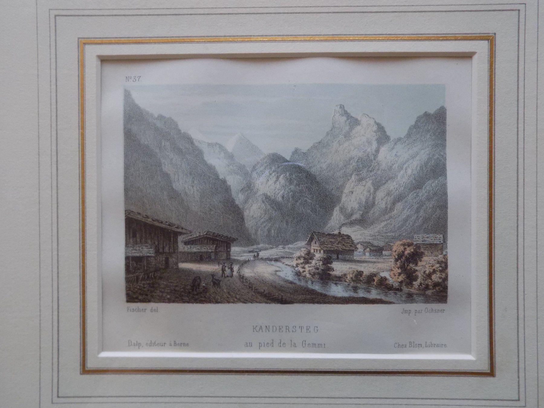 Gravures: Kandersteg Rahmen über Eck vergoldet – D'occasion à Risch par Rischli15 1