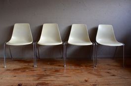 Série de 4 chaises Georg Leowald Wilkhahn design vintage