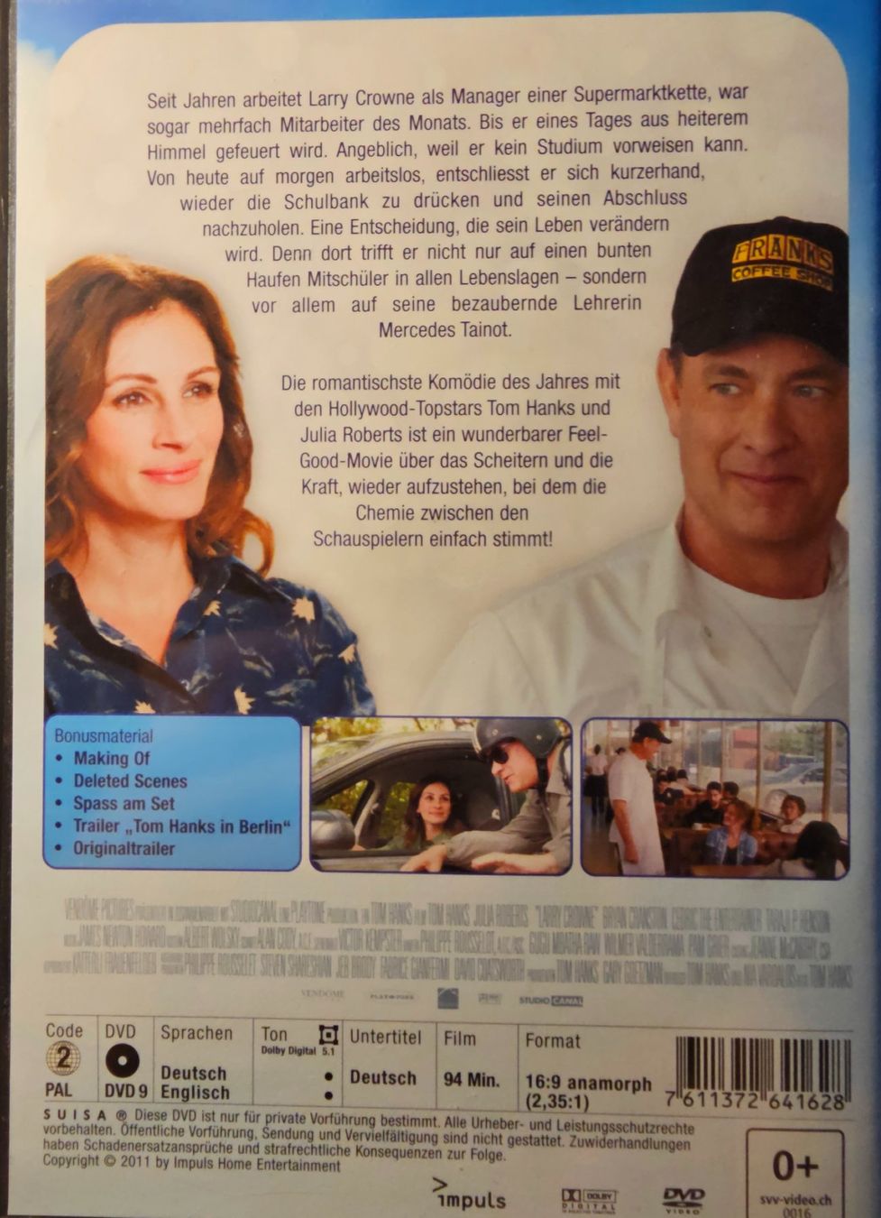 Tutti i DVDs: Larry Crowne – Usato da Wahlen b. Laufen venduto da Cg10 1