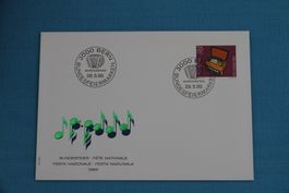 PTT, FDC, Pro Patria, 1985, Musikdose