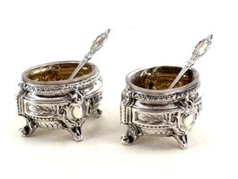 Sel poivre argent 950 France Salz & Pfeffer Silber Salières
