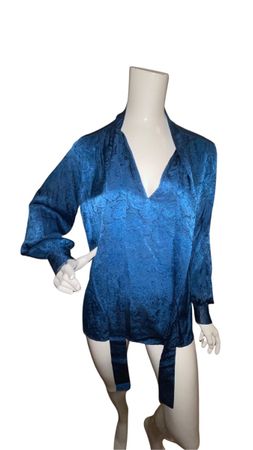 Saint Laurent Bluse, Grösse 42, dunkelblau - Top Zustand!