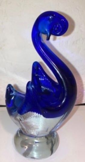 Tutte le decorazioni: Blauer Glas Schwan, Murano Stil – Usato da Zürich venduto da annaheer13 1