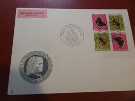 1953 PRO JUVENTUTE KEHRDRUCKBRIEF, ERSTTAG AUSGABE BERN