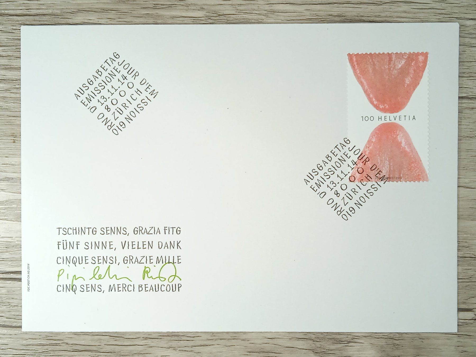 Tutti i francobolli: TR12 Enveloppe + Timbre Suisse 2014 – Usato da Cousset venduto da Patrick_Collections