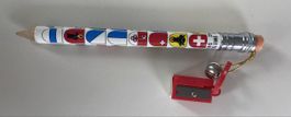 Crayon souvenir Suisse avec taille-crayon et clochette!