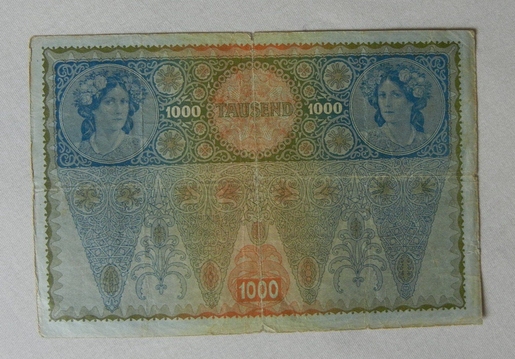 Banconote: ALTE Banknote: 1000 KRONEN von 1902 – Usato da Bern venduto da Mekongbeach 1