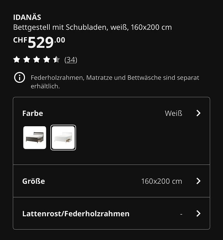 Letti: Doppelbett mit Schubladen – Usato da Urtenen-Schönbühl venduto da debbied1992 2