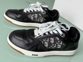 DIOR B27 Oblique Galaxy Schwarz Leder Low Top Sneakers 37