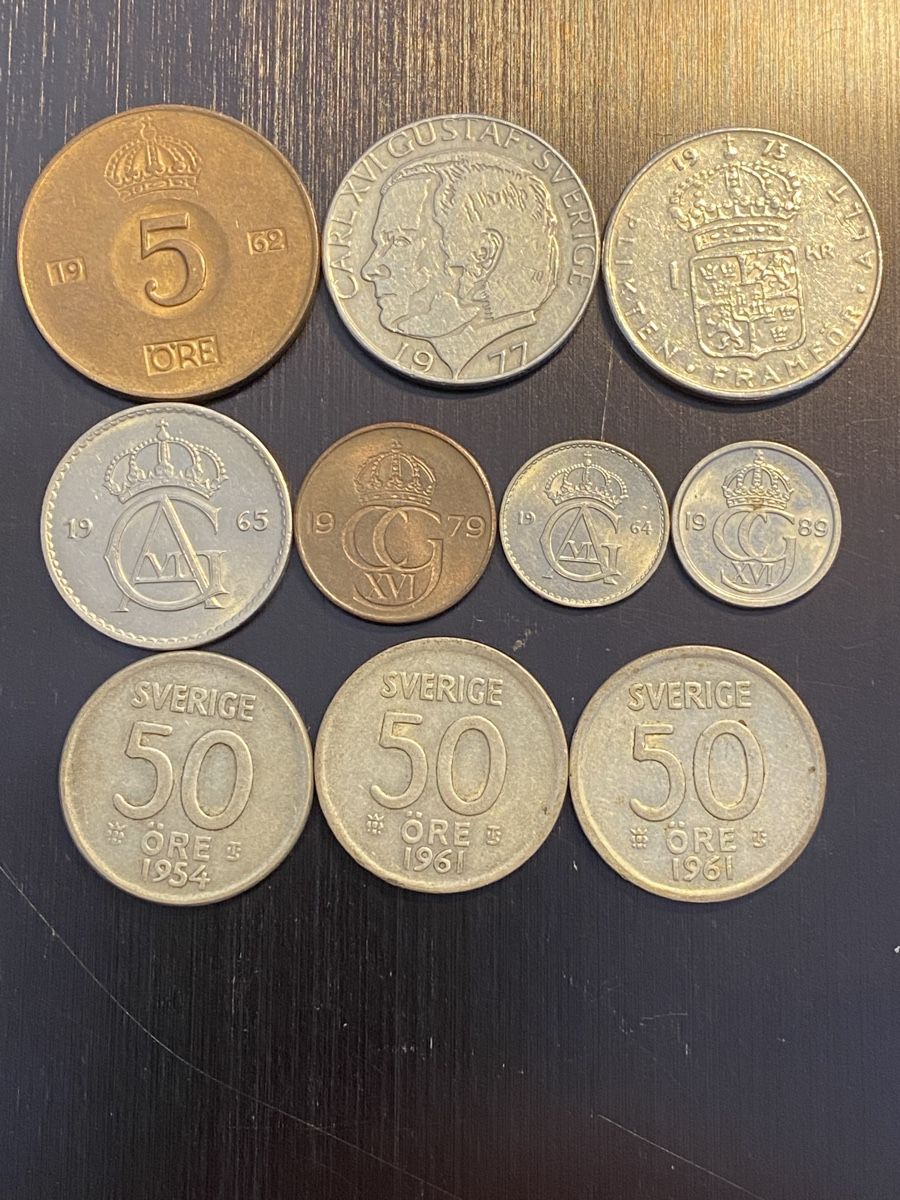 Alle Münzen: Suède, lot 10 monnaies argent Billon – Gebraucht aus Corsier-sur-Vevey von Ginoarturo