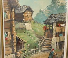 Kunst Ölgemälde gespachtelt signiert ca 70 jahre alt