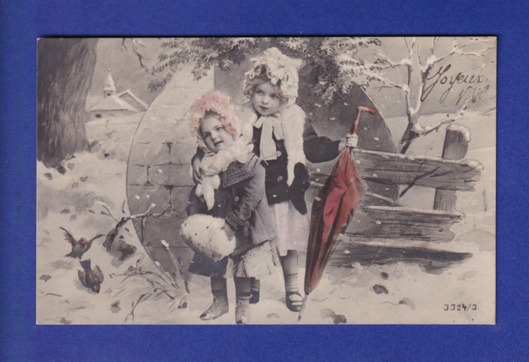 Cartoline postali: ENFANT - A la neige – Usato da Pully venduto da nicecards-shop