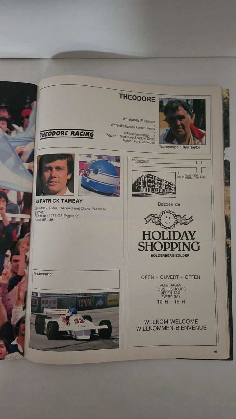 Documenti: Formel 1 Programmheft Zolder GP Belgien 1981 – Usato da Wangen SZ venduto da Auction-Sea 5