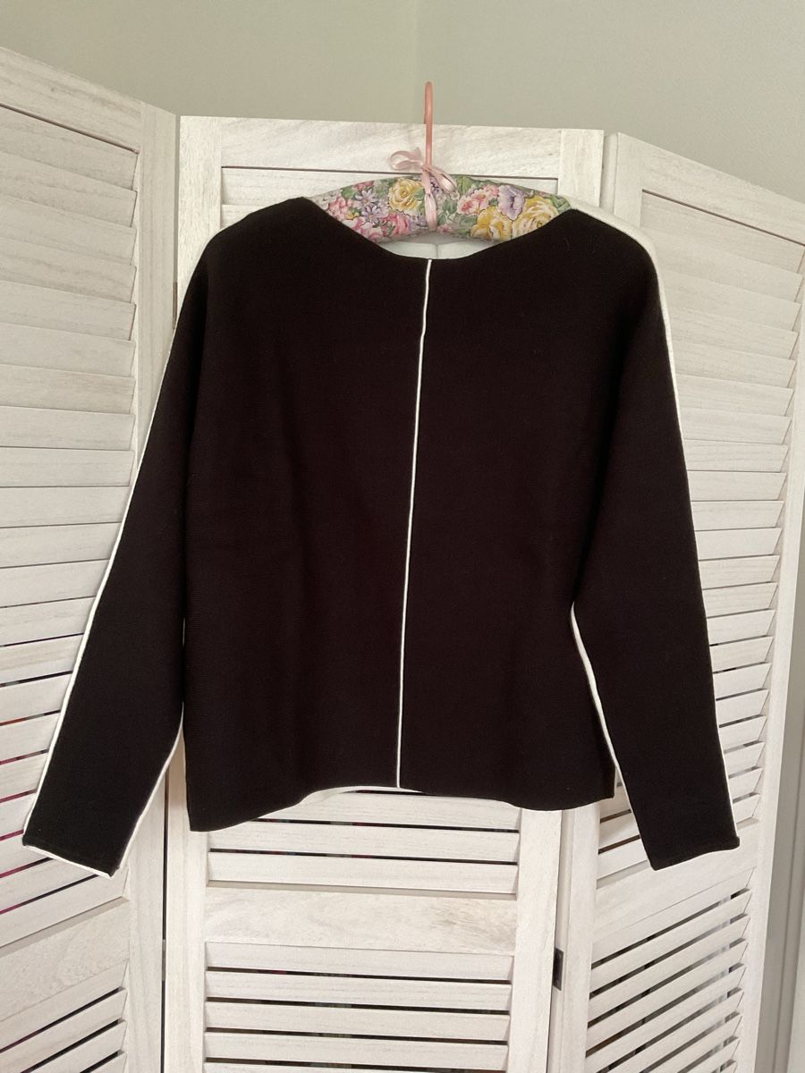 S.Oliver Maglioni & Felpe: S.Oliver Black Label Strickpullover schwarz weiss Gr. 38 – Nuovo e nell'imballaggio originale da Roggwil TG venduto da Straven