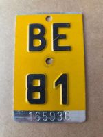 Velonummer BE 81 Mofanummer plaque Mofa