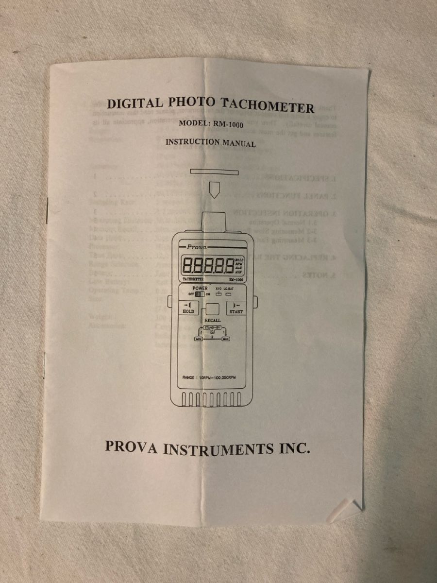 Misurare: Prova RM-1000 Tachometer / Drehzahlmessgerät – Usato da Rothrist venduto da Seafarer68 2