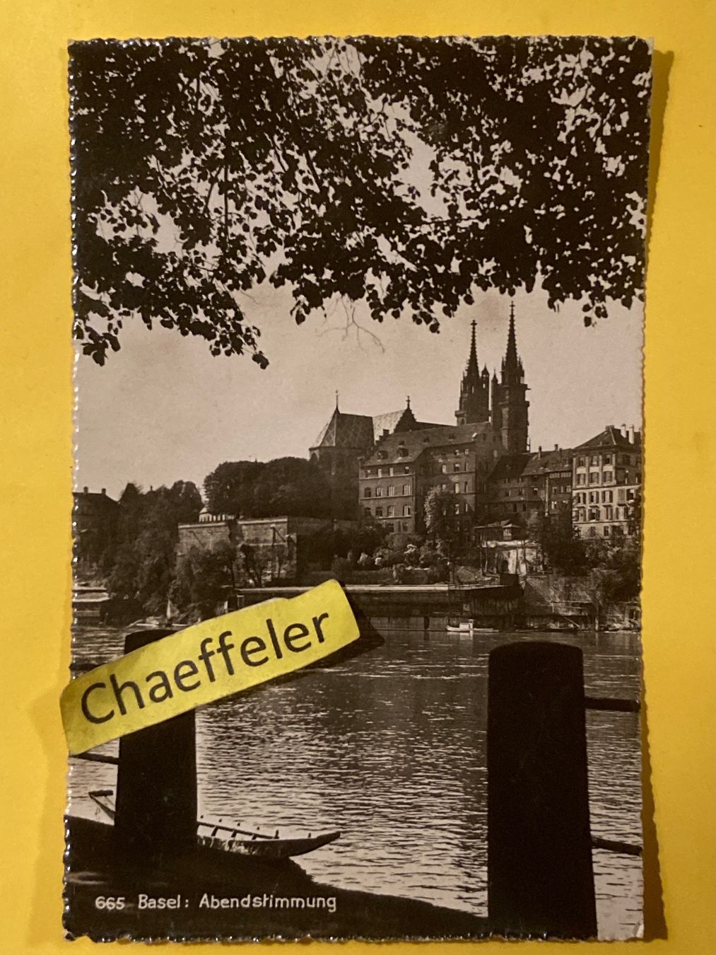 Cartes postales: 665 Basel: Abendstimmung.   Feldpost – D'occasion à Zürich par Chaeffeler