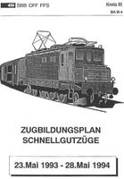 Zugbildungsplan Schnellgutzüge 1993/1994 - Kreis III - ZBP