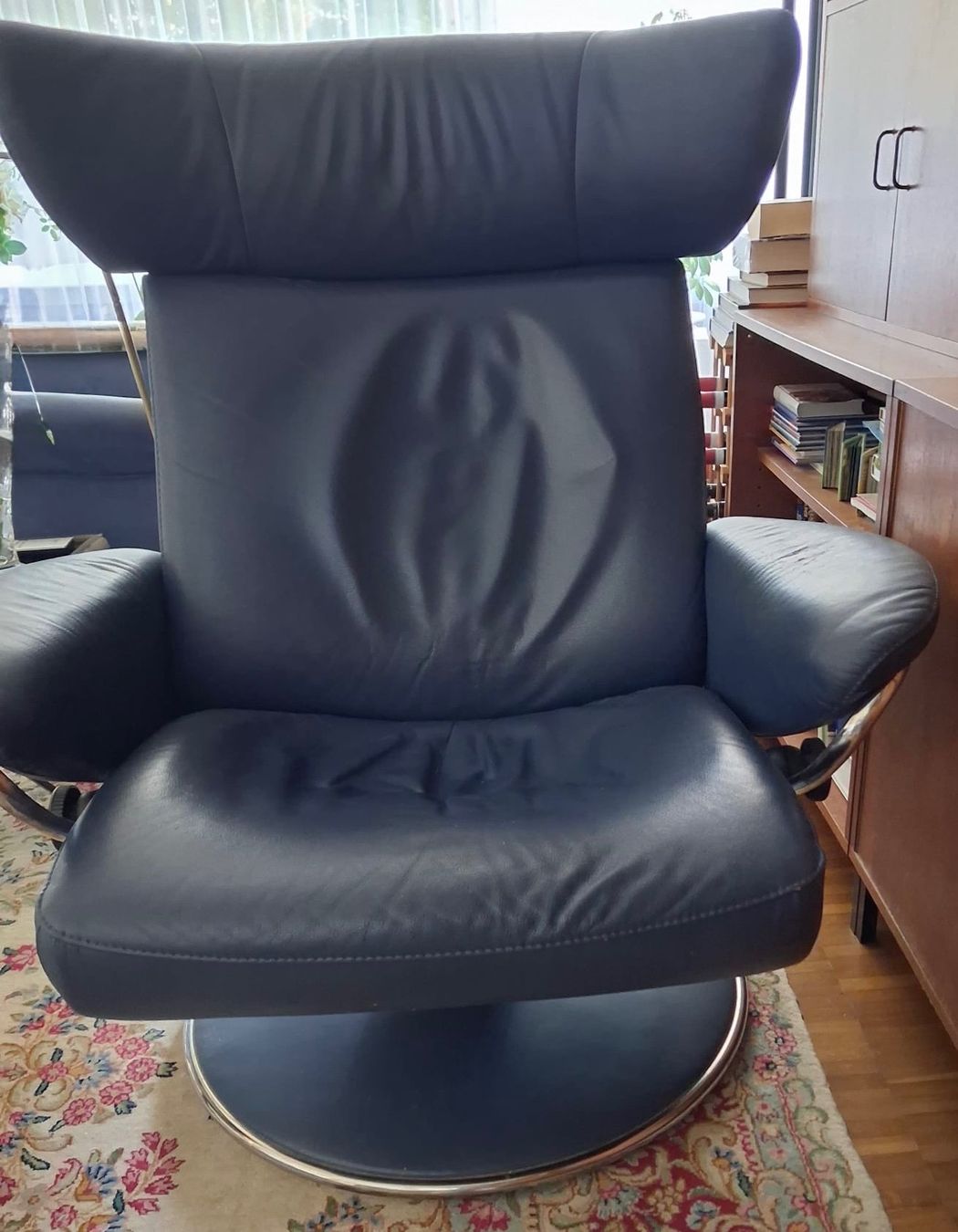 Stressless Sessel: Stressless Sessel Leder blau mit passendem Hocker – Gebraucht aus Jonschwil von bro_lx2z 1