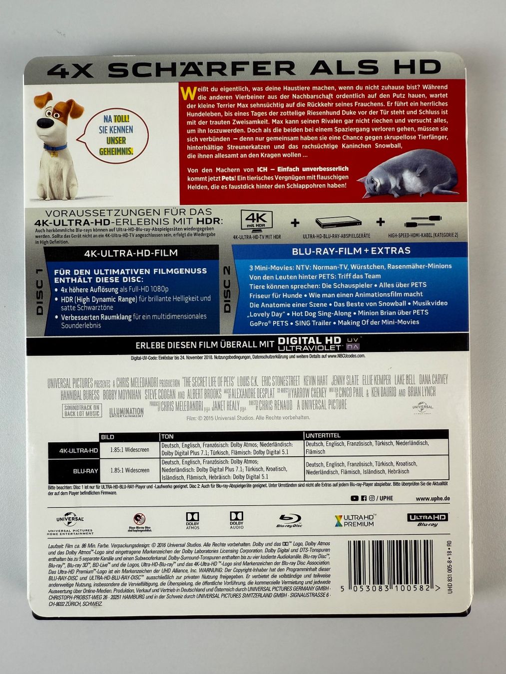 Tutti i DVDs: 4K UltraHD Blu-Ray Pets – Usato da Gasel venduto da Alter_Ego 1