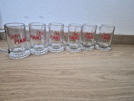 Lot de 6 mini chopes Pimm's vintage pour l'apéro d'été!