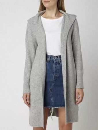 Cremefarbene Strickjacke mit Kapuze, Marc O’Polo, Wollmischu