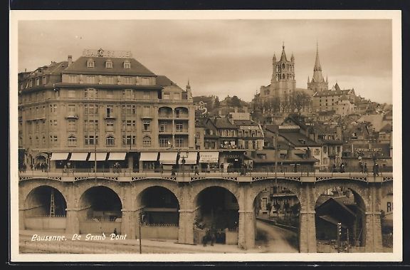 Cartoline postali: AK Lausanne, Le Grand Pont – Usato da Berlin venduto da bartko-reher