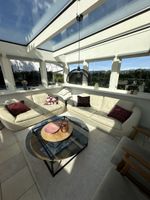 Echte Ledersofas cremeweiss gebraucht