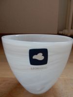 Leonardo: Schale Vase Windlicht Glas weiss meliert NEU