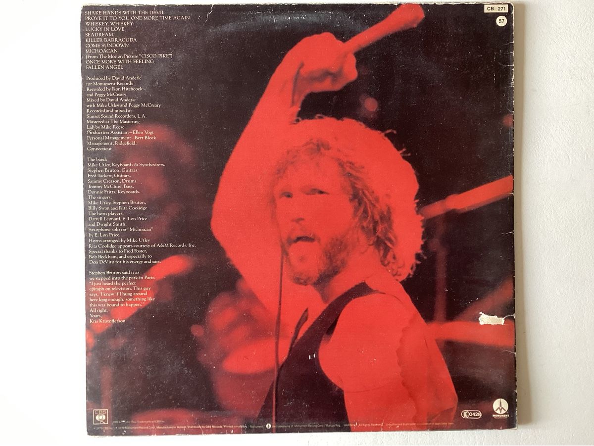Dischi in vinile: Kris Kristofferson - Shake Hands With The Devil – Usato da Zürich venduto da Rockbyrd 1