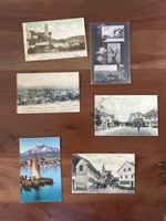 6 Ansichtskarten Schweiz mit Mängel zum retten!