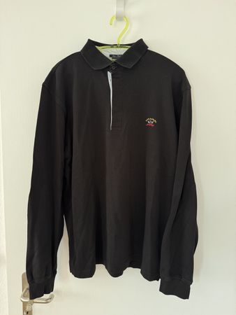 Paul & Shark Poloshirt Langarm, Schwarz, Grösse XL Top! 🇮🇹